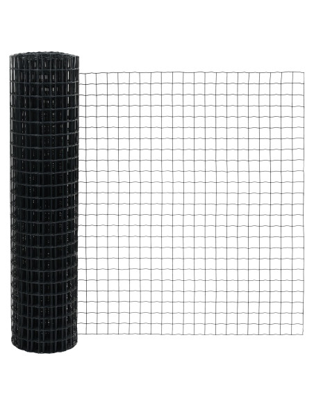Recinzione Euro Grigio 1 x 25 m Ferro rivestito in PVC