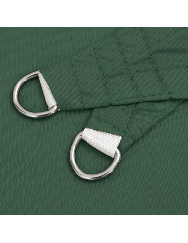 Parasole a Vela Oxford Triangolare 5x6x6 m Verde Scuro