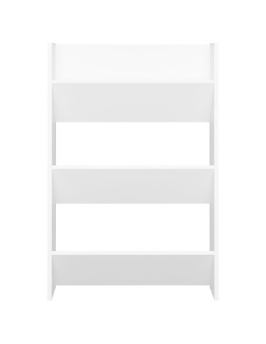 Scarpiere a Muro 2pz Bianche 60x18x90 cm in Legno Multistrato