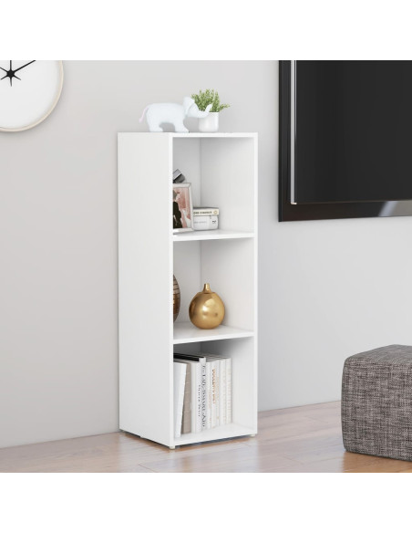Mobile Porta TV Bianco 107x35x37 cm in Legno Multistrato