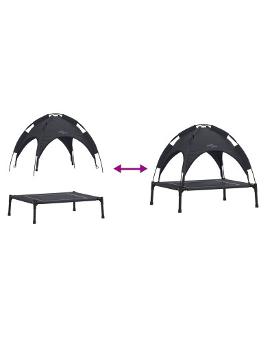 Letto per Cani Nero 63 x 49,5 x 60 cm Acciaio