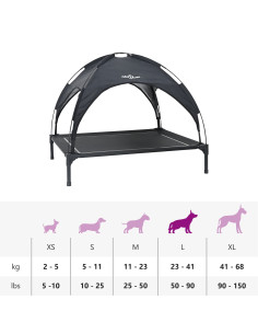 Letto per Cani Nero 90 x 81 x 80,5 cm Acciaio 2