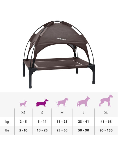 Letto per Cani Marrone 63 x 49,5 x 60 cm Acciaio