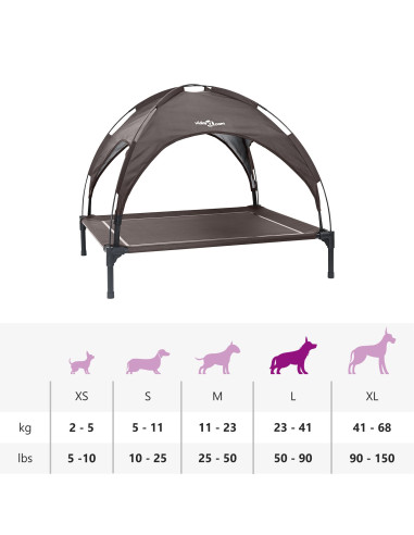 Letto per Cani Marrone 90 x 81 x 80,5 cm Acciaio