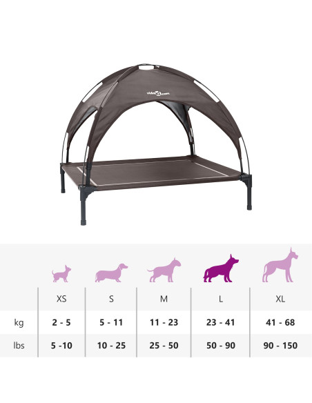 Letto per Cani Marrone 90 x 81 x 80,5 cm Acciaio