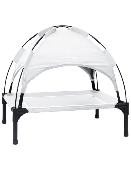 Letto per Cani Grigio Argento 63 x 49,5 x 60 cm Acciaio