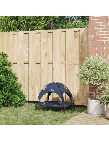 Letto per Cani Blu navy 63 x 49,5 x 60 cm Acciaio