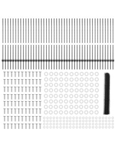 Recinzione con Posto Grigio 1,2 x 100 m Acciaio e PVC