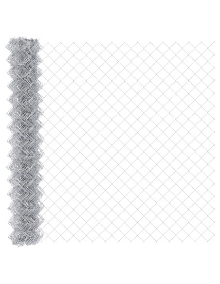 Recinzione a rete metallica Argento 10 x 1,5 m Acciaio zincato