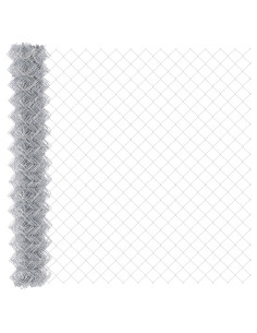 Recinzione a rete metallica Argento 10 x 1,6 m Acciaio zincato