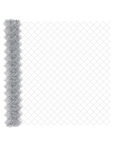 Recinzione a rete metallica Argento 10 x 1,6 m Acciaio zincato