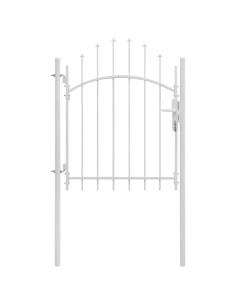 Cancello da Giardino in Acciaio 1x1,75 m Bianco 2