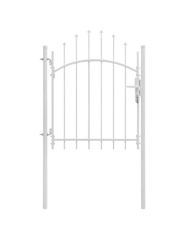 Cancello da Giardino in Acciaio 1x1,75 m Bianco