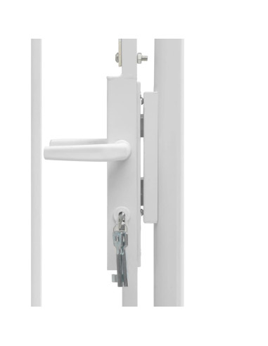 Cancello da Giardino in Acciaio 1x1,75 m Bianco