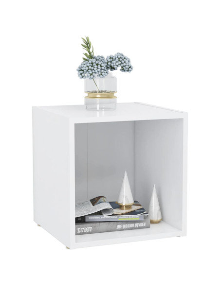 Mobili Porta TV 2 pz Bianco 37x35x37 cm in Legno Multistrato