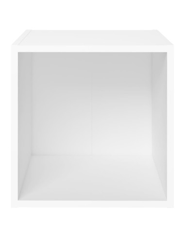 Mobili Porta TV 2 pz Bianco 37x35x37 cm in Legno Multistrato