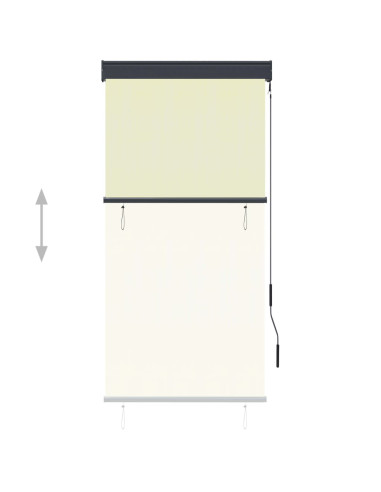 Tenda a Rullo per Esterni 80x250 cm Crema