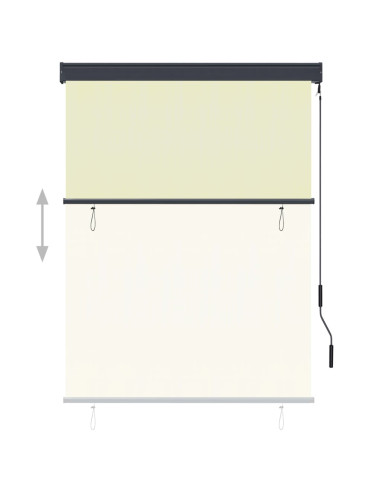 Tenda a Rullo per Esterni 120x250 cm Crema