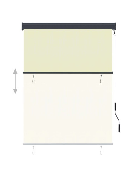 Tenda a Rullo per Esterni 120x250 cm Crema