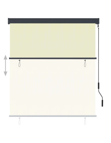 Tenda a Rullo per Esterni 140x250 cm Crema