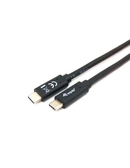 Equip 128347 Cavo USB 3.2 Gen 1 da C a C, M/M, 2,0 m, PD 60W, 5Gbps, nero