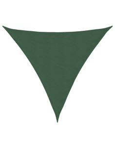 Parasole a Vela Oxford Triangolare 3,6x3,6x3,6 m Verde Scuro
