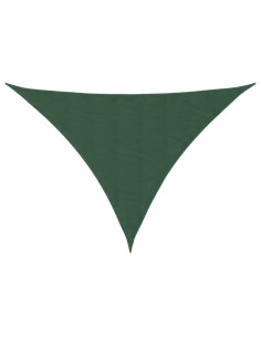Parasole a Vela Oxford Triangolare 4x4x5,8 m Verde Scuro