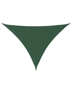 Parasole a Vela Oxford Triangolare 5x6x6 m Verde Scuro