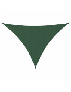 Parasole a Vela Oxford Triangolare 5x5x6 m Verde Scuro