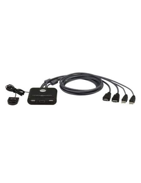 ATEN Switch KVM cablato HDMI FHD USB a 2 porte