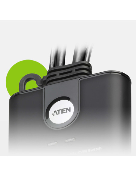 ATEN Switch KVM cablato HDMI FHD USB a 2 porte
