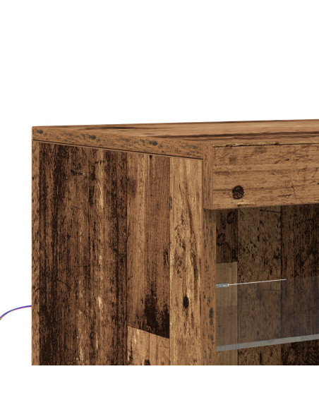 Sideboard con luci LED Legno Vecchio 162x37x100 cm Legno ingegnerizzato