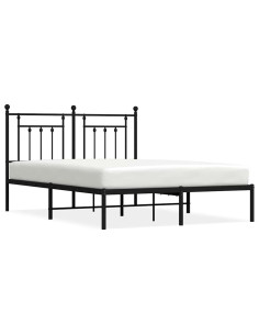 Giroletto con Testiera in Metallo Nero 150x200 cm