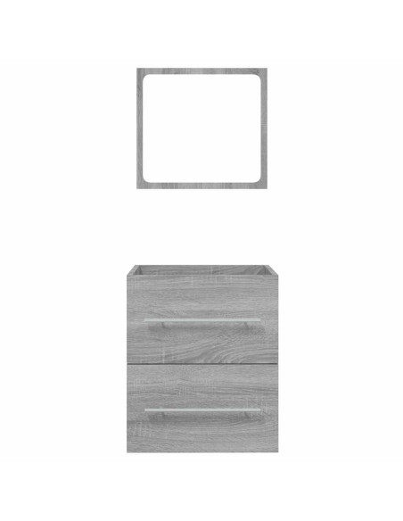 Mobile da Bagno con Specchio Grigio Sonoma 41x38,5x48 cm