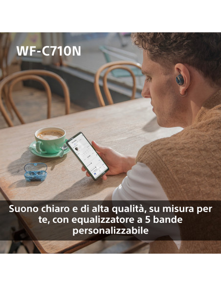 Sony WFC710NL.CE7 cuffia e auricolare True Wireless Stereo (TWS) In-ear Musica e Chiamate USB tipo-C Bluetooth Blu