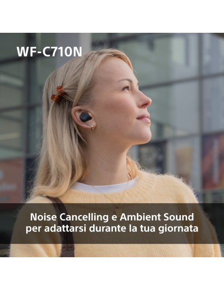 Sony WFC710NB.CE7 cuffia e auricolare True Wireless Stereo (TWS) In-ear Musica e Chiamate USB tipo-C Bluetooth Nero