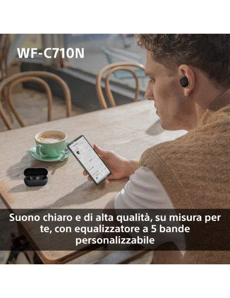 Sony WFC710NB.CE7 cuffia e auricolare True Wireless Stereo (TWS) In-ear Musica e Chiamate USB tipo-C Bluetooth Nero
