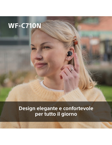 Sony WFC710NB.CE7 cuffia e auricolare True Wireless Stereo (TWS) In-ear Musica e Chiamate USB tipo-C Bluetooth Nero