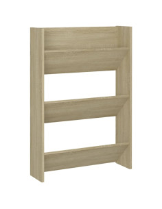 Scarpiera a Muro Rovere Sonoma 60x18x90 cm in Legno Multistrato