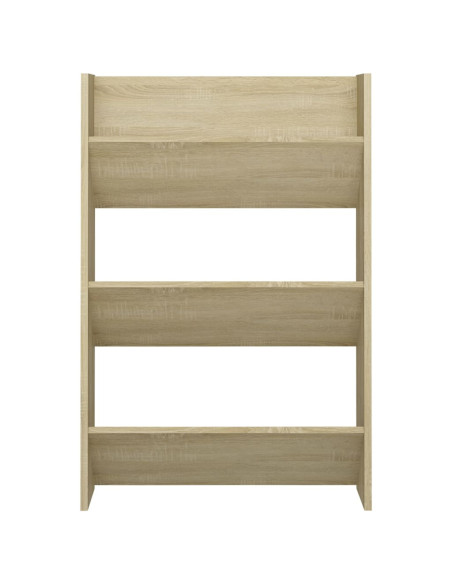 Scarpiera a Muro Rovere Sonoma 60x18x90 cm in Legno Multistrato