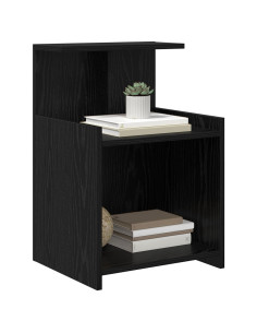 Armadio da Notte Rovere Nero 40 x 35 x 60 cm Legno multistrato