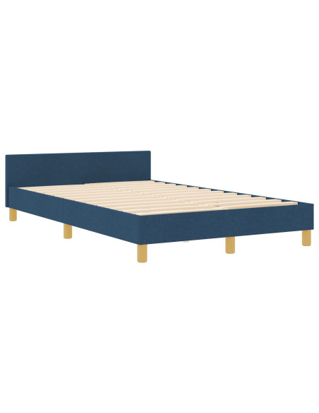 Struttura del letto con testiera Blu 120 x 200 cm Tessuto