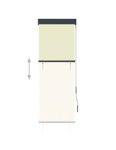 Tenda a Rullo per Esterni 60x250 cm Crema