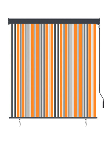 Tenda a Rullo per Esterni 140x250 cm Giallo e Blu