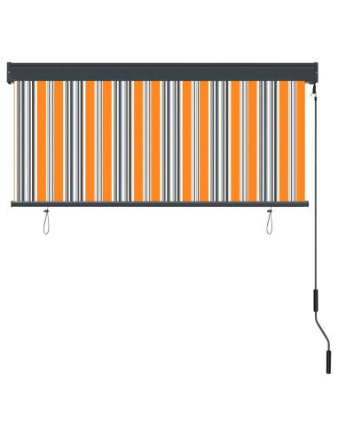 Tenda a Rullo per Esterni 140x250 cm Giallo e Blu