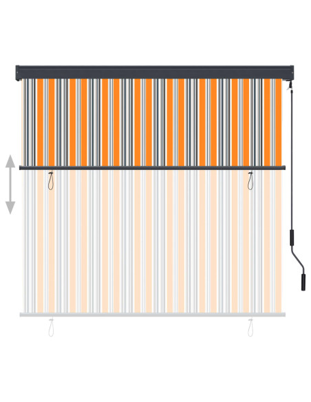 Tenda a Rullo per Esterni 170x250 cm Blu e Gialla