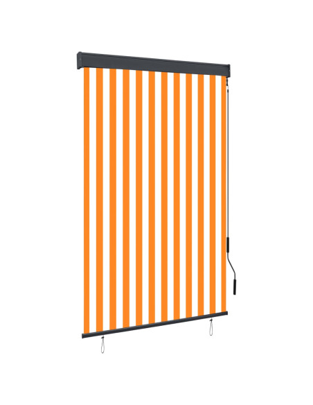 Tenda a Rullo per Esterni 120x250 cm Bianco e Arancione