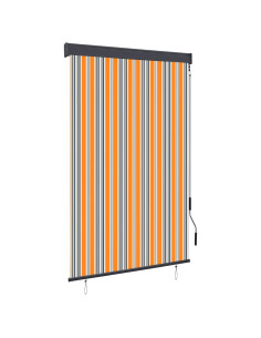 Tenda a Rullo per Esterni 120x250 cm Giallo e Blu
