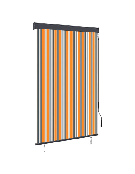 Tenda a Rullo per Esterni 120x250 cm Giallo e Blu