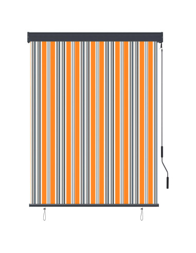 Tenda a Rullo per Esterni 120x250 cm Giallo e Blu